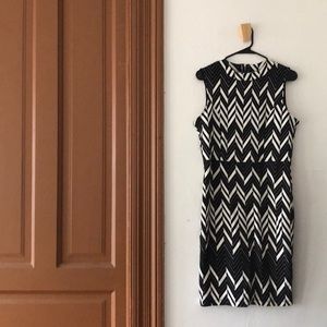 Chevron Black and White Dress Renee C.